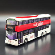 Load image into Gallery viewer, Explorafind Volvo B8L Coca-Cola Double Decker Bus White/Red 1:110 Die Cast New
