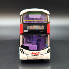 Load image into Gallery viewer, Explorafind Volvo B8L Coca-Cola Double Decker Bus White/Red 1:110 Die Cast New
