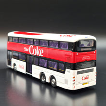 Load image into Gallery viewer, Explorafind Volvo B8L Coca-Cola Double Decker Bus White/Red 1:110 Die Cast New
