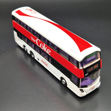 Load image into Gallery viewer, Explorafind Volvo B8L Coca-Cola Double Decker Bus White/Red 1:110 Die Cast New
