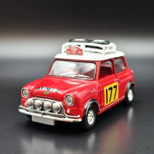 Load image into Gallery viewer, Explorafind 1967 Mini Cooper MKI Rally Red 1:50 Die Cast Car New
