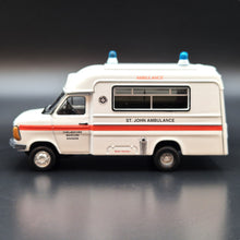 Load image into Gallery viewer, Explorafind 1980 Ford Transit MKII UK St. John Ambulance White 1:76 Die Cast New
