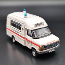 Load image into Gallery viewer, Explorafind 1980 Ford Transit MKII UK St. John Ambulance White 1:76 Die Cast New
