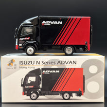 Load image into Gallery viewer, Explorafind 2015 Isuzu N Series NPR Box Truck Yokohama Advan 1:76 Die Cast Truck New
