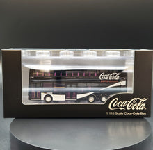 Load image into Gallery viewer, Explorafind MAN A95 Coca-Cola Double Decker Bus Black/Silver 1:110 Die Cast New
