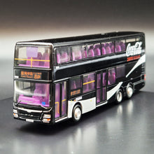 Load image into Gallery viewer, Explorafind MAN A95 Coca-Cola Double Decker Bus Black/Silver 1:110 Die Cast New
