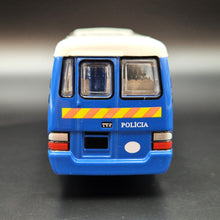 Load image into Gallery viewer, Explorafind 2010 Toyota Coaster Bus Blue Macau Security Police 1:76 Die Cast Bus New
