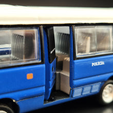 Load image into Gallery viewer, Explorafind 2010 Toyota Coaster Bus Blue Macau Security Police 1:76 Die Cast Bus New
