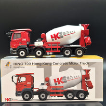 Load image into Gallery viewer, Explorafind 2019 Hino Series 700 Concrete Mixer Truck Hong Kong Red 1:76 Die Cast Truck New
