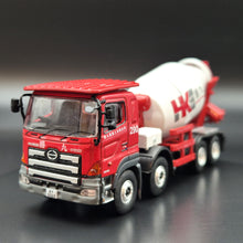 Load image into Gallery viewer, Explorafind 2019 Hino Series 700 Concrete Mixer Truck Hong Kong Red 1:76 Die Cast Truck New
