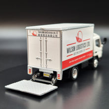 Load image into Gallery viewer, Explorafind 2022 Mitsubishi Fuso Canter Box Truck Wilson Logistics 1:76 Die Cast Truck New
