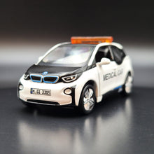 Load image into Gallery viewer, Explorafind 2017 BMW i3 Hong Kong Medical Car White 1:64 Die Cast Car New
