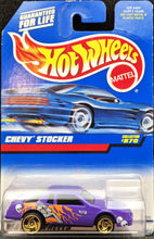 Load image into Gallery viewer, Hot Wheels 1998 Chevy Stocker Purple #870 Mainline New Long Card
