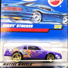 Load image into Gallery viewer, Hot Wheels 1998 Chevy Stocker Purple #870 Mainline New Long Card
