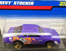 Load image into Gallery viewer, Hot Wheels 1998 Chevy Stocker Purple #870 Mainline New Long Card
