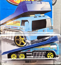 Load image into Gallery viewer, Hot Wheels 2013 Back Slider Light Blue #46 HW City - HW City Works New Long Card
