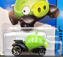 Load image into Gallery viewer, Hot Wheels 2014 Angry Birds - Minion Pig Green #81 HW City - Tooned 1 New Long Card
