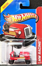 Load image into Gallery viewer, Hot Wheels 2013 Bump Around Red #145 HW Racing - Super Chromes New Long Card
