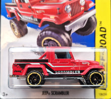 Load image into Gallery viewer, Hot Wheels 2014 Jeep Scrambler Red #138 HW Off-Road - HW Hot Trucks New Long Card
