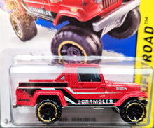 Load image into Gallery viewer, Hot Wheels 2014 Jeep Scrambler Red #138 HW Off-Road - HW Hot Trucks New Long Card
