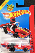 Load image into Gallery viewer, Hot Wheels 2014 Lets Go Red #165 HW Race - Track Aces New Long Card
