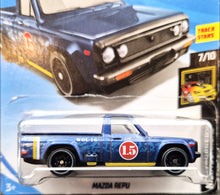 Load image into Gallery viewer, Hot Wheels 2019 Mazda Repu Dark Blue #138 Nightburnerz 7/10 New Long Card
