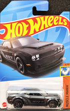 Load image into Gallery viewer, Hot Wheels 2023 &#39;18 Dodge Challenger SRT Demon Black #151 Muscle Mania 6/10 New Long Card
