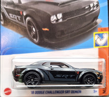 Load image into Gallery viewer, Hot Wheels 2023 &#39;18 Dodge Challenger SRT Demon Black #151 Muscle Mania 6/10 New Long Card
