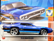 Load image into Gallery viewer, Hot Wheels 2023 &#39;71 Plymouth GTX Blue #166 Muscle Mania 7/10 New
