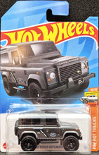 Load image into Gallery viewer, Hot Wheels 2023 Land Rover Defender 90 Dark Grey #227 HW Hot Trucks 10/10 New Long Card
