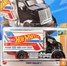 Load image into Gallery viewer, Hot Wheels 2023 Hiway Hauler 2 Black #130 HW Haulers 5/5 New Long Card
