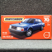 Load image into Gallery viewer, Matchbox 2023 1986 Volvo 240 Light Blue #99 MBX Showroom New Sealed Box
