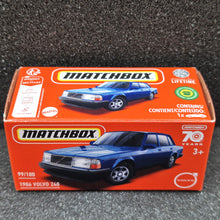 Load image into Gallery viewer, Matchbox 2023 1986 Volvo 240 Light Blue #99 MBX Showroom New Sealed Box
