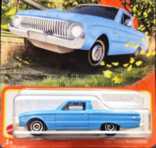 Load image into Gallery viewer, Matchbox 2021 1961 Ford Ranchero Sky Blue #96 MBX Highway New Long Card - Damaged
