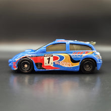 Load image into Gallery viewer, Hot Wheels 2002 Rally Car Blue McDonalds Die Cast Car
