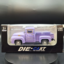 Load image into Gallery viewer, Explorafind 1956 Style Ford Pickup Light Purple 1:32 Die Cast Pickup Truck
