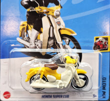 Load image into Gallery viewer, Hot Wheels 2023 Honda Super Cub Yellow #87 HW Moto 3/5 New Long Card
