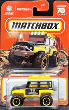 Load image into Gallery viewer, Matchbox 2023 Dune Dog Yellow/Black #65 MBX Off-Road New Long Card
