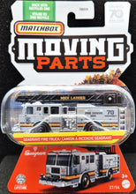 Load image into Gallery viewer, Matchbox 2023 Seagrave Fire Truck Silver Moving Parts Series 27/54 New
