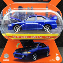 Load image into Gallery viewer, Matchbox 2023 1996 Mitsubishi Lancer Evolution Blue IV Moving Parts Series 41/54 New
