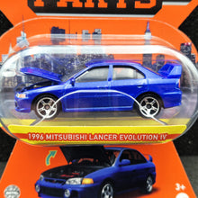 Load image into Gallery viewer, Matchbox 2023 1996 Mitsubishi Lancer Evolution Blue IV Moving Parts Series 41/54 New
