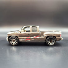 Load image into Gallery viewer, Matchbox 2010 1999 Chevrolet Silverado Dark Grey Camping Adventure Pack Loose
