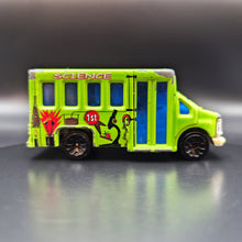 Load image into Gallery viewer, Matchbox 2001 Chevy Transport Bus Apple Green School Spirit 5 Pack Loose
