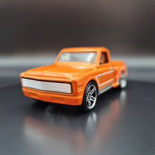 Load image into Gallery viewer, Hot Wheels 2018 Custom &#39;69 Chevy Pickup Orange 100 Years of Chevy Trucks 8/8
