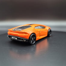 Load image into Gallery viewer, Hot Wheels 2016 Lamborghini Huracan LP 610-4 Orange #76 HW Exotics 6/10
