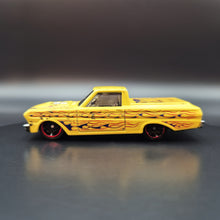 Load image into Gallery viewer, Hot Wheels 2015 &#39;65 Ford Ranchero Yellow #212 HW Workshop - Heat Fleet
