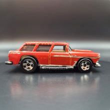 Load image into Gallery viewer, Hot Wheels 2010 &#39;55 Chevy Nomad Dark Red #167 Hot Auctions 9/10
