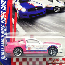 Load image into Gallery viewer, Majorette 2019 Ford Mustang Boss 302 White/Pink #204 Dubai Ambulance Series New
