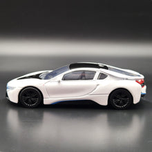 Load image into Gallery viewer, Rastar 2018 BMW i8 White 1:43 Diecast Model Car
