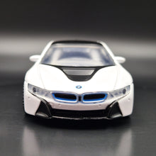 Load image into Gallery viewer, Rastar 2018 BMW i8 White 1:43 Diecast Model Car
